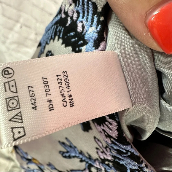 ann taylor LOFT floral tapestry pencil skirt size 4 preppy office business - Picture 7 of 8